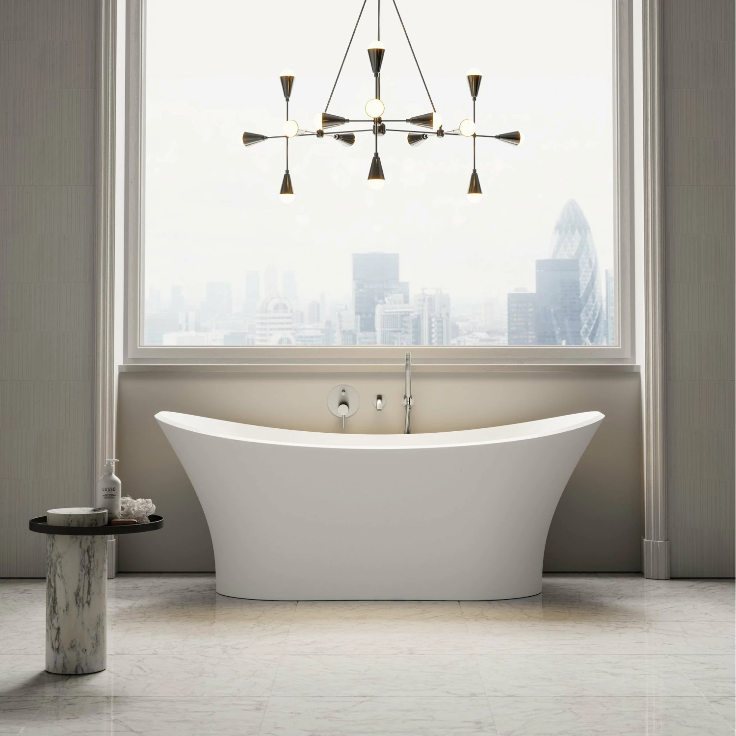 Amalfi Freestanding Stone Bath 1750mm 3 Amalfi Freestanding Stone Bath 1750mm