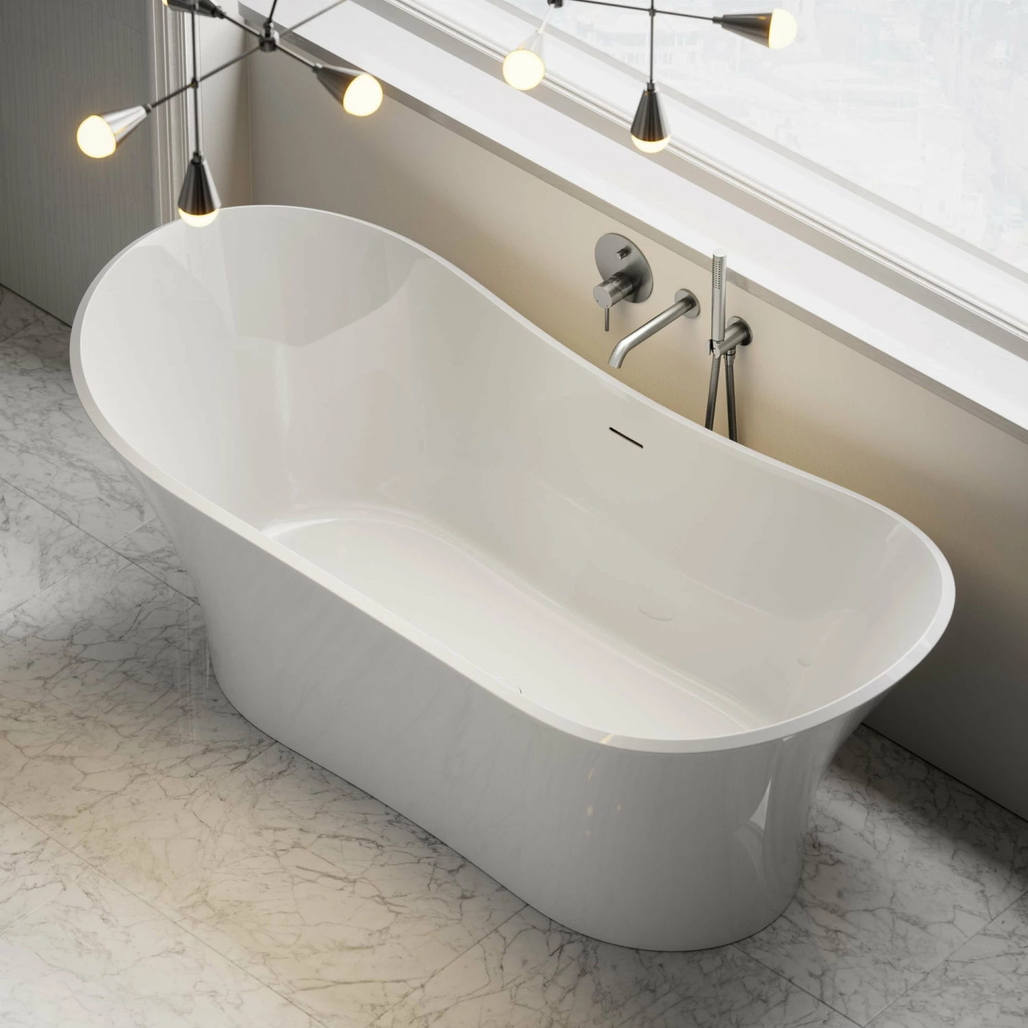 Amalfi Freestanding Stone Bath 1750mm 6 Amalfi Freestanding Stone Bath 1750mm - Image 4