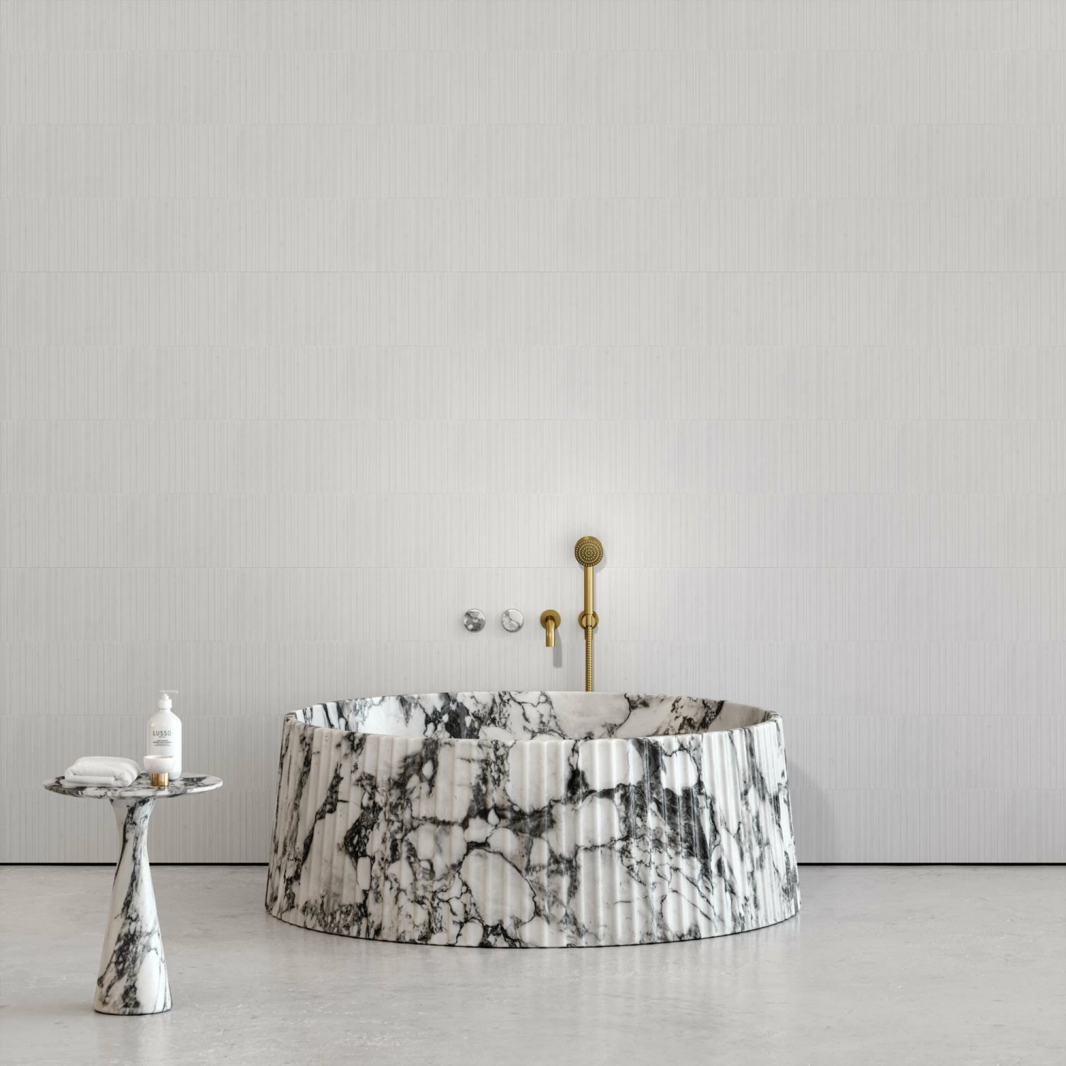 Arabescato Lamp Freestanding Bath 1350mm 4 Arabescato Lamp Freestanding Bath 1350mm - Image 2