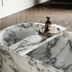 Arabescato Marble Designo Freestanding Stone Bath 1780mm 9 Arabescato Marble Designo Freestanding Stone Bath 1780mm -LUSSO STONE Sales arabescato marble designo freestanding stone bath 1780mm p3584 18122 zoom