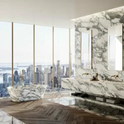 Arabescato Marble Muse Freestanding Stone Bath 1700mm 10 Arabescato Marble Muse Freestanding Stone Bath 1700mm -LUSSO STONE Sales arabescato marble muse freestanding stone bath 1700mm p2437 17764 zoom