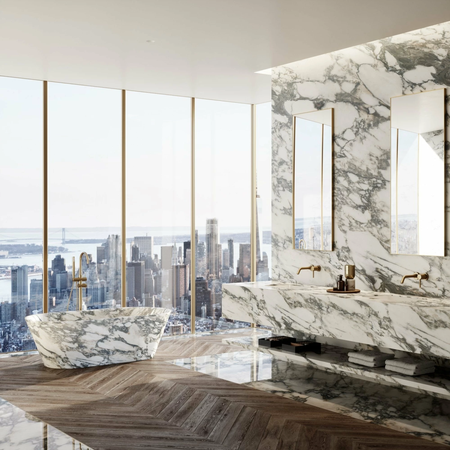 Arabescato Marble Muse Freestanding Stone Bath 1700mm 6 Arabescato Marble Muse Freestanding Stone Bath 1700mm - Image 4