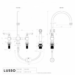 Asbury 4-hole Traditional Kitchen Tap Aged Bronze 11 Asbury 4-hole Traditional Kitchen Tap Aged Bronze -LUSSO STONE Sales asbury 4 hole traditional kitchen tap aged bronze p5951 46392 zoom