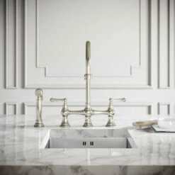 Asbury 4-hole Traditional Kitchen Tap Polished Nickel 9 Asbury 4-hole Traditional Kitchen Tap Polished Nickel -LUSSO STONE Sales asbury 4 hole traditional kitchen tap polished nickel p4678 26239 zoom