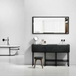 Audemar Vanity Unit With Basin (Black & Porcelain 1600mm) -LUSSO STONE Sales audemar vanity unit with basin black porcelain 1600mm p5052 27742 image