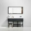 Audemar Vanity Unit With Stone Basin (Black 1600mm) -LUSSO STONE Sales audemar vanity unit with stone basin black 1600mm p4946 26725 image