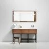 Audemar Vanity Unit With Stone Basin (Walnut 1600mm) -LUSSO STONE Sales audemar vanity unit with stone basin walnut 1600mm p5053 27746 image