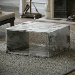 Azzurra Arabescato Marble Coffee Table 800mm