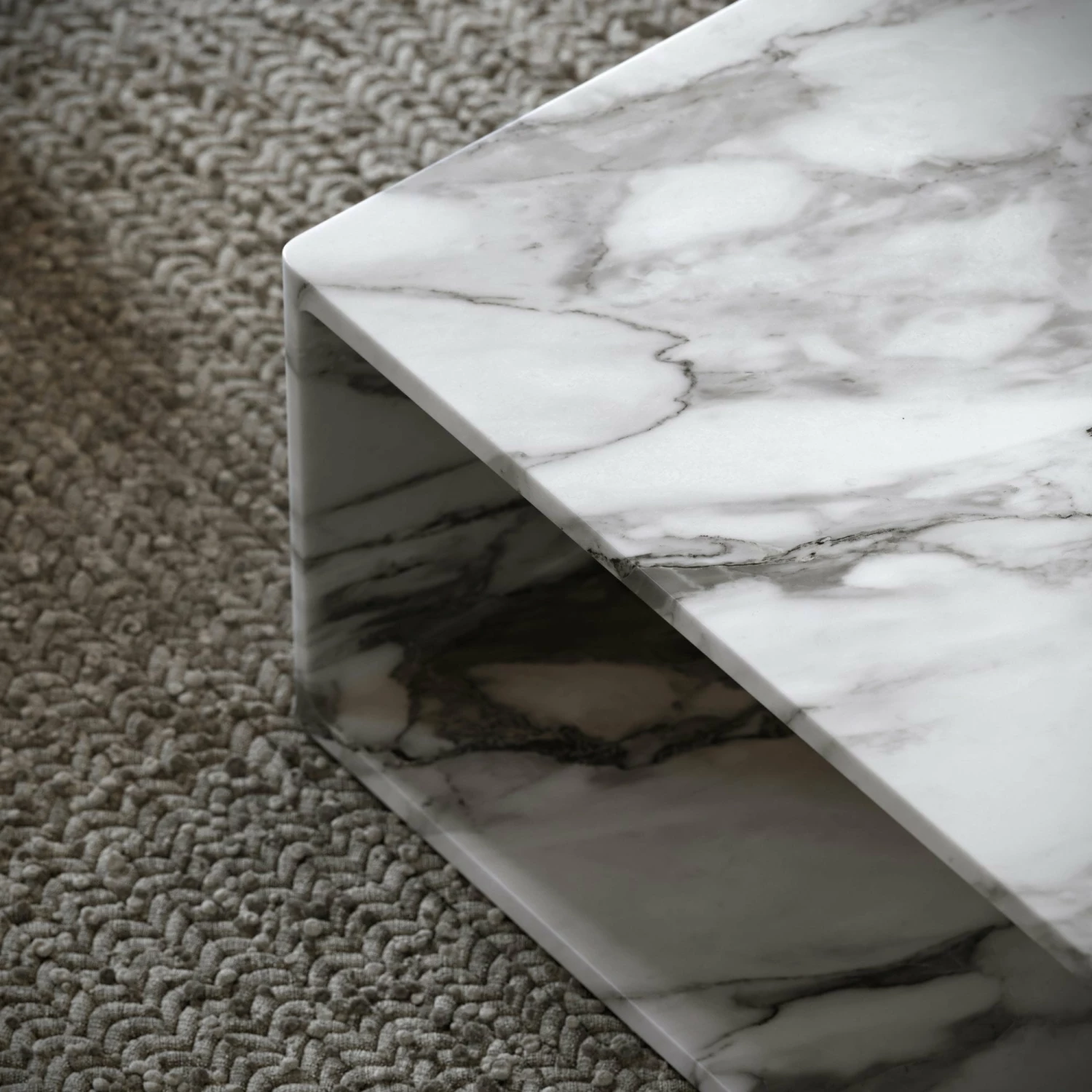 Azzurra Arabescato Marble Coffee Table 800mm 6 Azzurra Arabescato Marble Coffee Table 800mm - Image 4