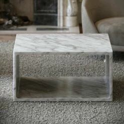 Azzurra Carrara Marble Coffee Table 800mm 10 Azzurra Carrara Marble Coffee Table 800mm -LUSSO STONE Sales azzurra carrara marble coffee table 800mm p5268 34173 zoom