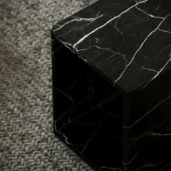 Azzurra Nero Marquina Marble Side Table 400mm -LUSSO STONE Sales azzurra nero marquina marble side table 400mm p5266 34269 zoom