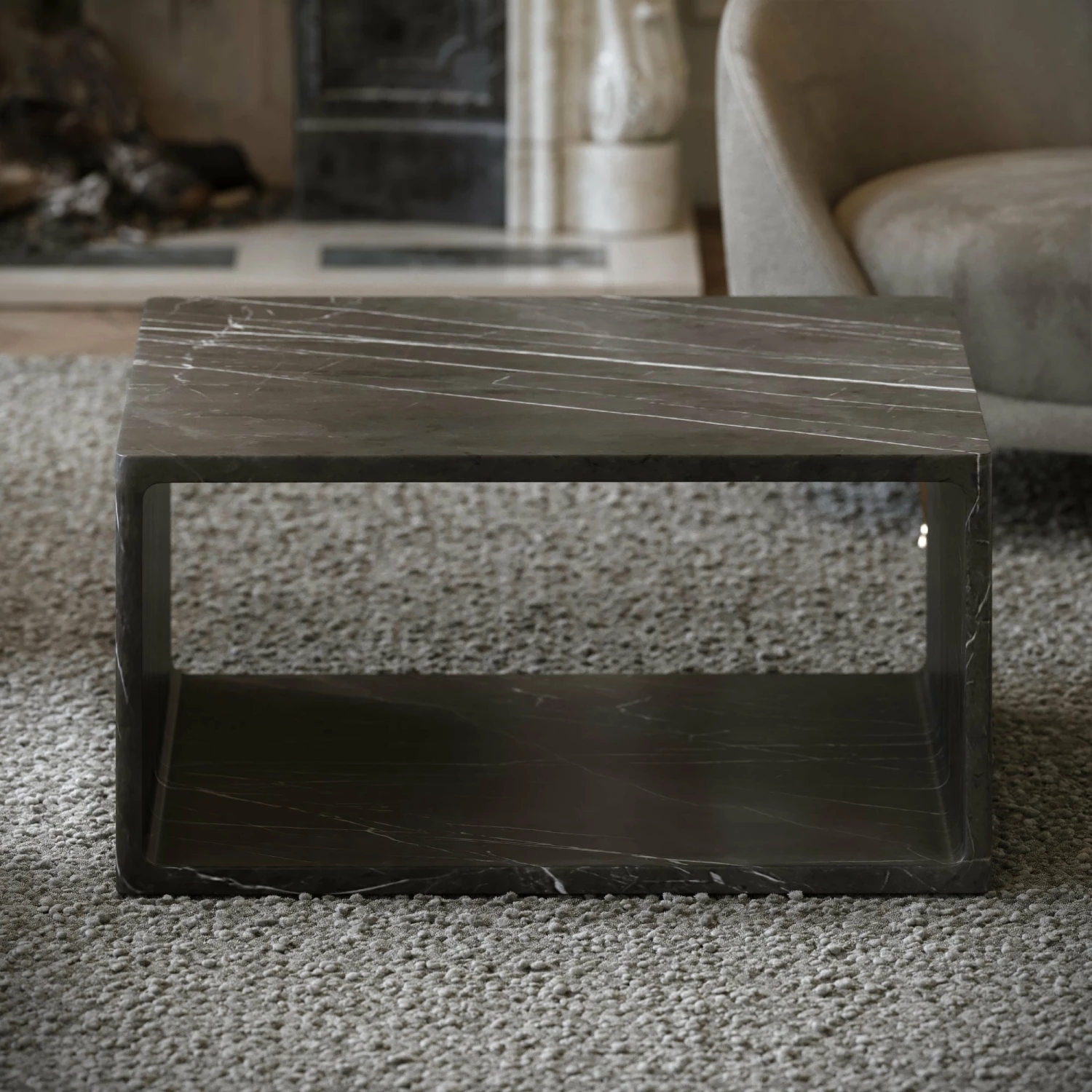 Azzurra Pietra Grey Marble Coffee Table 800mm 5 Azzurra Pietra Grey Marble Coffee Table 800mm - Image 3