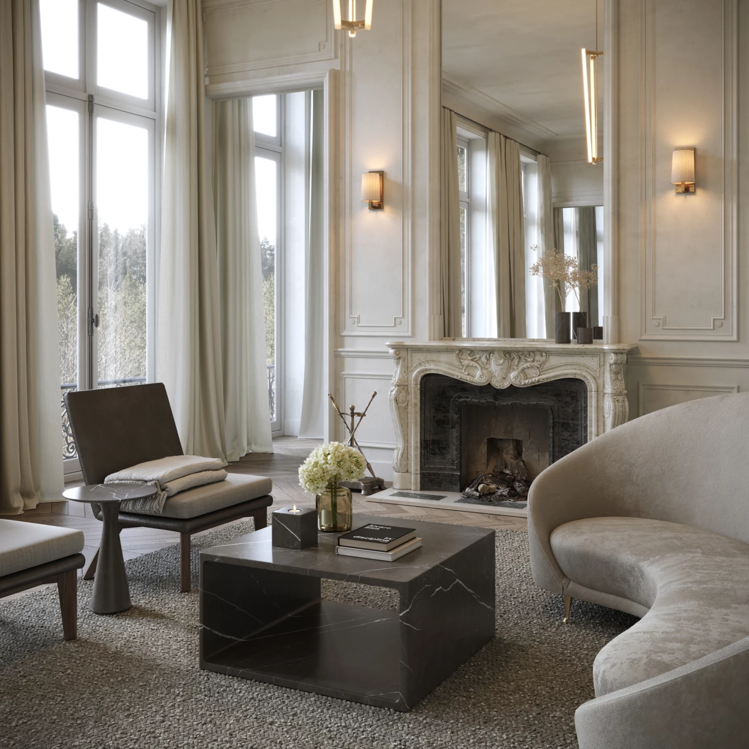 Azzurra Pietra Grey Marble Coffee Table 800mm 4 Azzurra Pietra Grey Marble Coffee Table 800mm - Image 2