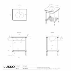 Belmont Traditional Brushed Gold Vanity Unit With Carrara Marble Countertop 800mm -LUSSO STONE Sales belmont traditional brushed gold vanity unit with carrara marble countertop 800mm p5355 40416 zoom