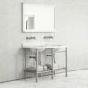 Belmont Traditional Polished Nickel Vanity Unit With Carrara Marble Countertop 1200mm -LUSSO STONE Sales belmont traditional polished nickel vanity unit with carrara marble countertop 1200mm p5360 36285 zoom