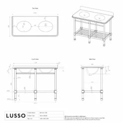 Belmont Traditional Polished Nickel Vanity Unit With Carrara Marble Countertop 1200mm -LUSSO STONE Sales belmont traditional polished nickel vanity unit with carrara marble countertop 1200mm p5360 40421 zoom
