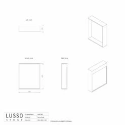 Calvi Stone Resin Shelf Mirror Matte 500mm -LUSSO STONE Sales calvi stone resin shelf mirror matte 500mm p275 12904 zoom