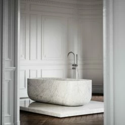 Carrara Marble Designo Freestanding Stone Bath 1780mm -LUSSO STONE Sales carrara marble designo freestanding stone bath 1780mm p2436 15106 zoom