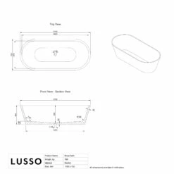 Carrara Marble Muse Freestanding Stone Bath 1700mm -LUSSO STONE Sales carrara marble muse freestanding stone bath 1700mm p3583 41764 zoom