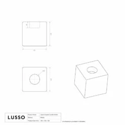 Cassini Carrara Marble Square Candle Holder -LUSSO STONE Sales cassini carrara marble square candle holder p5302 46370 image