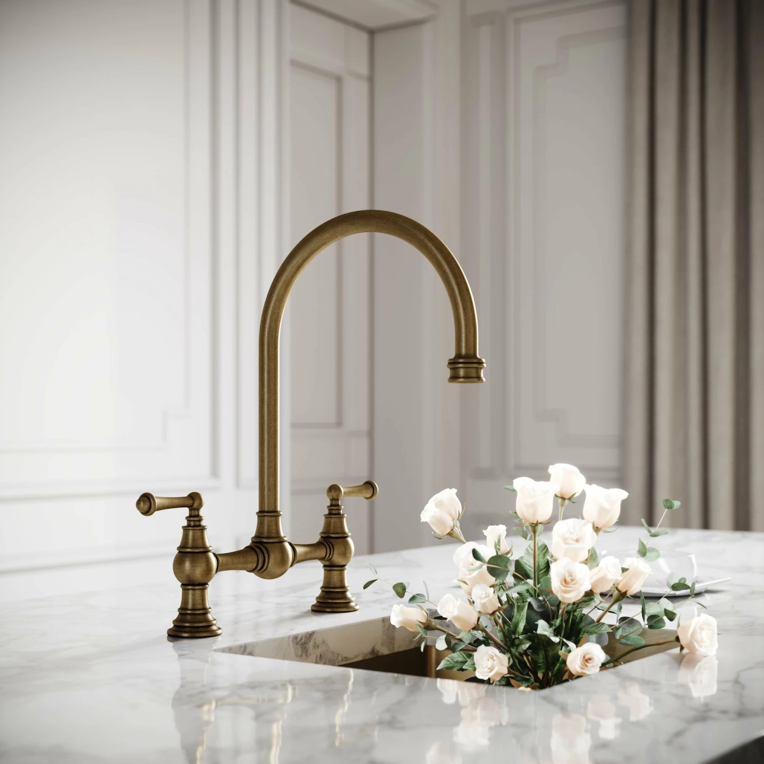 Celeste 2-hole Traditional Kitchen Tap Aged Bronze 3 Celeste 2-hole Traditional Kitchen Tap Aged Bronze
