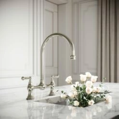 Celeste 2-hole Traditional Kitchen Tap Polished Nickel