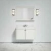 Charsley Carrara Marble Wall Mounted Vanity Unit (Matte Cream) 1000mm