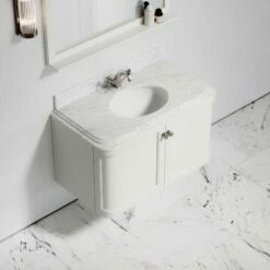 Charsley Carrara Marble Wall Mounted Vanity Unit (Matte Cream) 1000mm 10 Charsley Carrara Marble Wall Mounted Vanity Unit (Matte Cream) 1000mm -LUSSO STONE Sales charsley carrara marble wall mounted vanity unit matte cream 1000mm p3742 18385 zoom