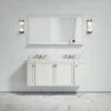 Charsley Carrara Marble Wall Mounted Vanity Unit (Matte Cream) 1400mm