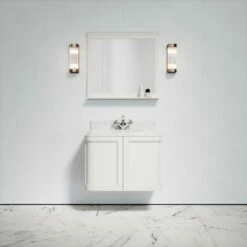 Charsley Carrara Marble Wall Mounted Vanity Unit (Matte Cream) 800mm -LUSSO STONE Sales charsley carrara marble wall mounted vanity unit matte cream 800mm p3741 18379 zoom