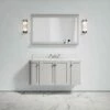 Charsley Carrara Marble Wall Mounted Vanity Unit (Matte Stone) 1200mm