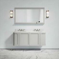 Charsley Carrara Marble Wall Mounted Vanity Unit (Matte Stone) 1400mm -LUSSO STONE Sales charsley carrara marble wall mounted vanity unit matte stone 1400mm p3751 18443 zoom