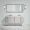 Charsley Carrara Marble Wall Mounted Vanity Unit (Matte Stone) 1600mm