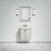 Charsley Carrara Marble Wall Mounted Vanity Unit (Matte Stone) 600mm
