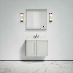 Charsley Carrara Marble Wall Mounted Vanity Unit (Matte Stone) 800mm -LUSSO STONE Sales charsley carrara marble wall mounted vanity unit matte stone 800mm p3747 18439 zoom