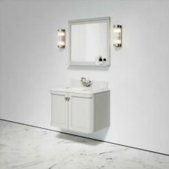Charsley Carrara Marble Wall Mounted Vanity Unit (Matte Stone) 800mm -LUSSO STONE Sales charsley carrara marble wall mounted vanity unit matte stone 800mm p3747 18440 zoom