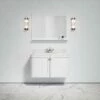 Charsley Carrara Marble Wall Mounted Vanity Unit (Matte White) 1000mm -LUSSO STONE Sales charsley carrara marble wall mounted vanity unit matte white 1000mm p3656 18286 zoom