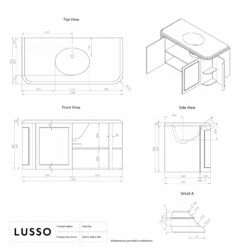 Charsley Carrara Marble Wall Mounted Vanity Unit (Matte White) 1200mm -LUSSO STONE Sales charsley carrara marble wall mounted vanity unit matte white 1200mm p3658 39249 zoom