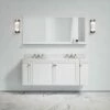 Charsley Carrara Marble Wall Mounted Vanity Unit (Matte White) 1600mm -LUSSO STONE Sales charsley carrara marble wall mounted vanity unit matte white 1600mm p3657 18298 zoom