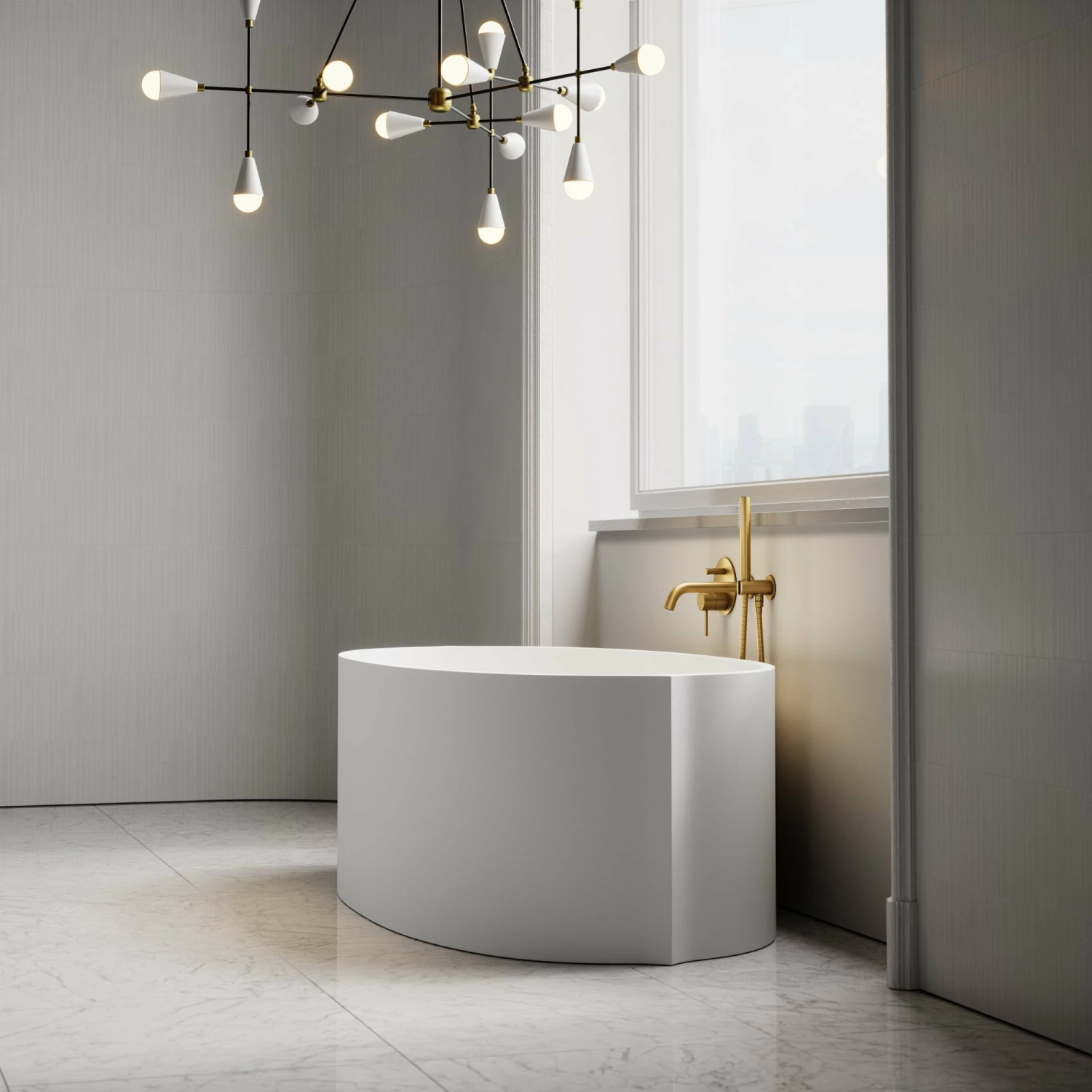 Cielo Freestanding Stone Bath 1620mm 5 Cielo Freestanding Stone Bath 1620mm - Image 3