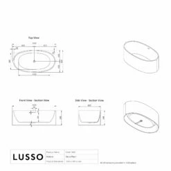 Cielo Freestanding Stone Bath 1620mm 11 Cielo Freestanding Stone Bath 1620mm -LUSSO STONE Sales cielo freestanding stone bath 1620mm p469 34882 zoom