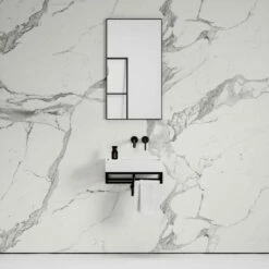 Ciro Vanity Unit With Stone Basin (Matte White 500mm)