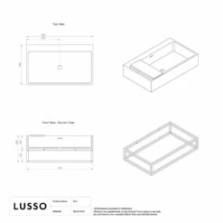 Ciro Vanity Unit With Stone Basin (Matte White 500mm) -LUSSO STONE Sales ciro vanity unit with stone basin matte white 500mm p2440 45936 image