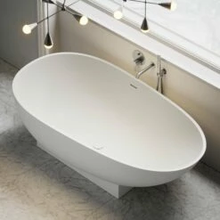 LUSSO STONE Sales -LUSSO STONE Sales cocoon freestanding stone bath 1800mm p24 17453 zoom