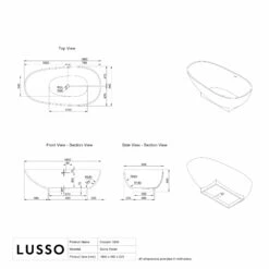 Cocoon Freestanding Stone Bath 1800mm -LUSSO STONE Sales cocoon freestanding stone bath 1800mm p24 41693 zoom