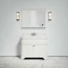 Connaught Carrara Marble Floorstanding Vanity Unit (Matte Cream) 1000mm -LUSSO STONE Sales connaught carrara marble floorstanding vanity unit matte cream 1000mm p3638 18720 zoom