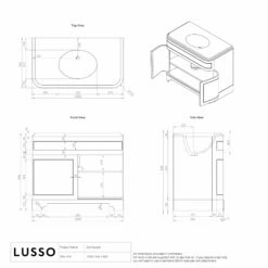 Connaught Carrara Marble Floorstanding Vanity Unit (Matte Cream) 1000mm -LUSSO STONE Sales connaught carrara marble floorstanding vanity unit matte cream 1000mm p3638 36001 zoom