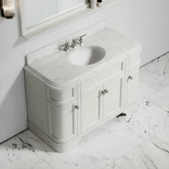 Connaught Carrara Marble Floorstanding Vanity Unit (Matte Cream) 1200mm -LUSSO STONE Sales connaught carrara marble floorstanding vanity unit matte cream 1200mm p3639 18733 zoom