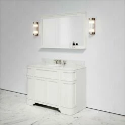 Connaught Carrara Marble Floorstanding Vanity Unit (Matte Cream) 1200mm -LUSSO STONE Sales connaught carrara marble floorstanding vanity unit matte cream 1200mm p3639 18735 zoom
