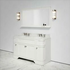 Connaught Carrara Marble Floorstanding Vanity Unit (Matte Cream) 1400mm -LUSSO STONE Sales connaught carrara marble floorstanding vanity unit matte cream 1400mm p3640 21714 zoom